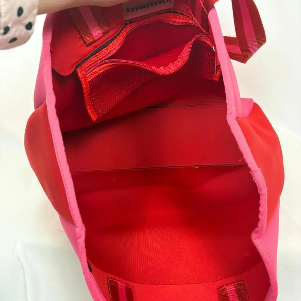 Summersalt The Perfect Beach Tote - Neoprene Hibiscus & Lava